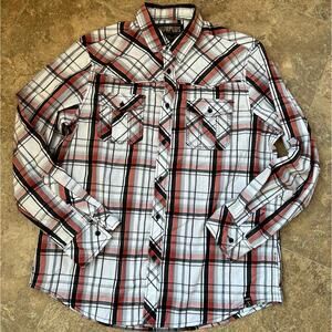 Surplus Plaid Button Down Shirt, Men's size XL
